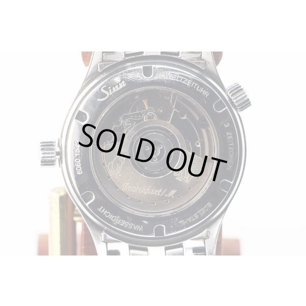 ジン　フランクフルト　ファイナンシャルウォッチ　６０６０ＧＭＴ　黒文字盤　裏面拡大