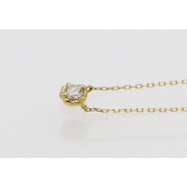 K18 ダイアイリネックレス 0.80g　サイド