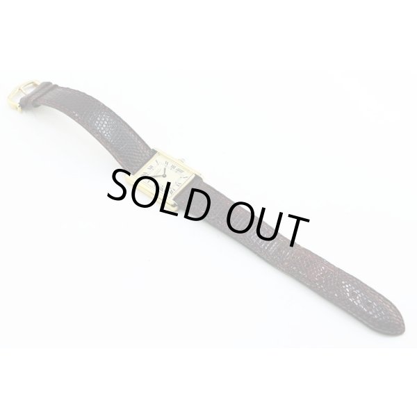 カルティエ　マストタンク　ベージュ文字盤　革ベルト状態　表面