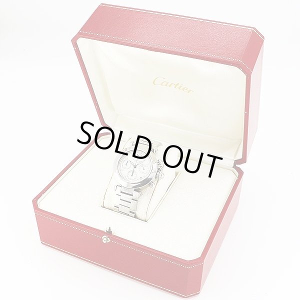 カルティエ　パシャＣ　クロノグラフ　白文字盤　箱