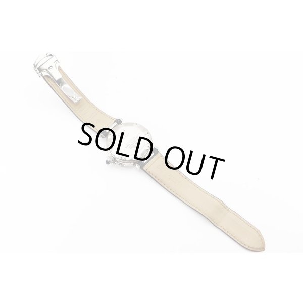 カルティエ　パシャ３８　アイボリー文字盤　革ベルト状態　裏面