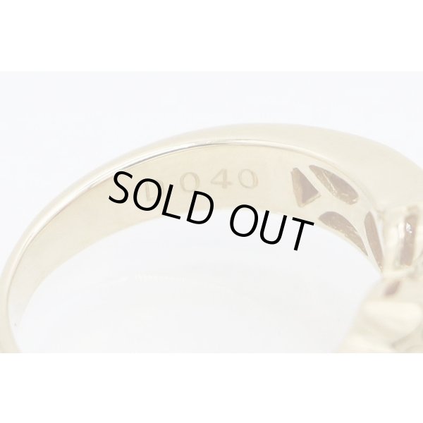 K18 ルビーダイアイリリング 1.68ct 0.40ct 6.10g　刻印(2)