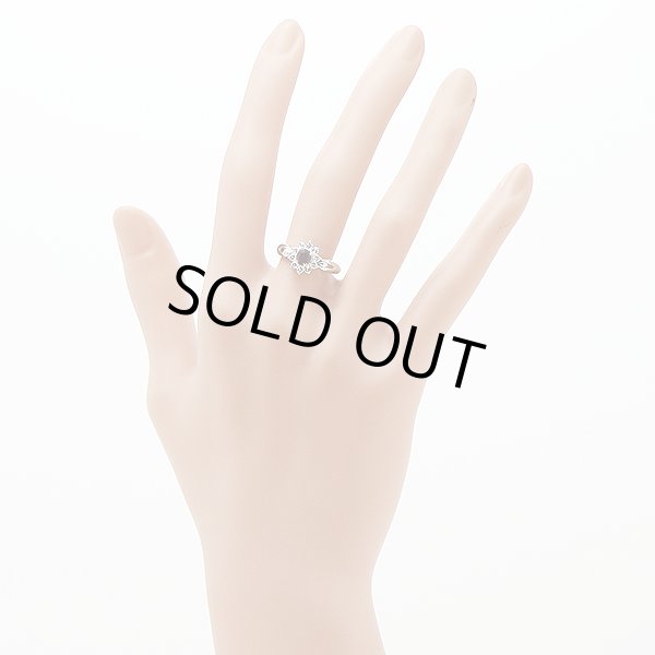 PT900 ルビーダイアイリリング 0.54ct 0.31ct 4.50g　装着イメージ