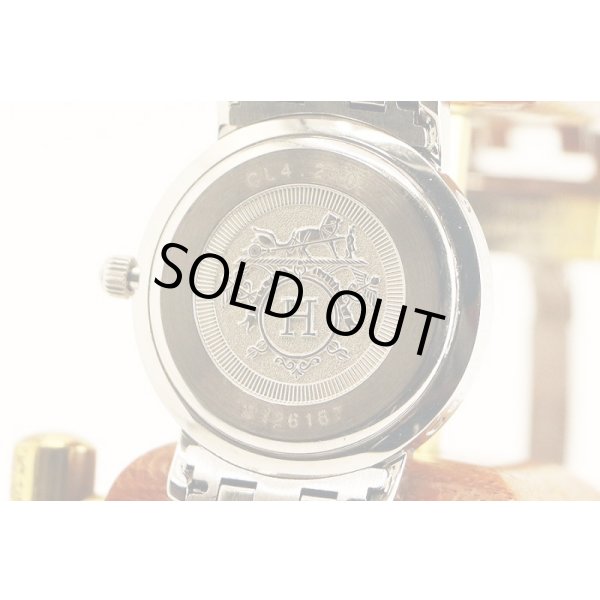 エルメス　クリッパーナクレ　ＣＬ４．２３０　ピンクシェル文字盤　Ｄベゼル　裏面拡大