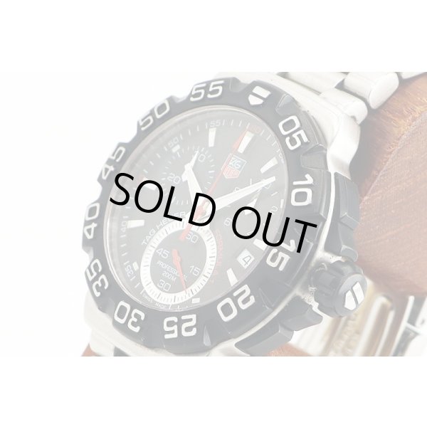 タグホイヤー　フォーミュラー１　クロノグラフ　ＣＨＡ１１１０　黒文字盤　サイド拡大