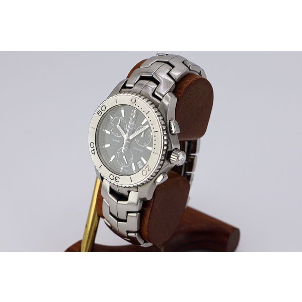 タグホイヤー　リンク　クロノグラフ　ＣＪ１１１０　黒文字盤　サイド