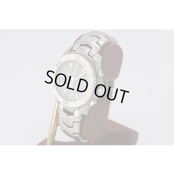 タグホイヤー　リンク　クロノグラフ　ＣＪ１１１０　黒文字盤　サイド