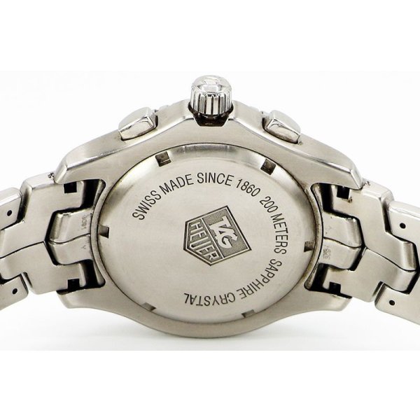 タグホイヤー　リンク　クロノグラフ　ＣＪ１１１０　黒文字盤　裏面拡大