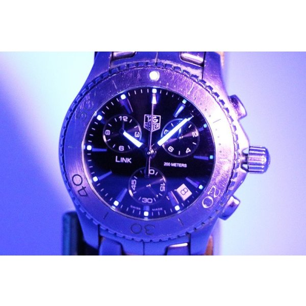 タグホイヤー　リンク　クロノグラフ　ＣＪ１１１０　黒文字盤　ライト