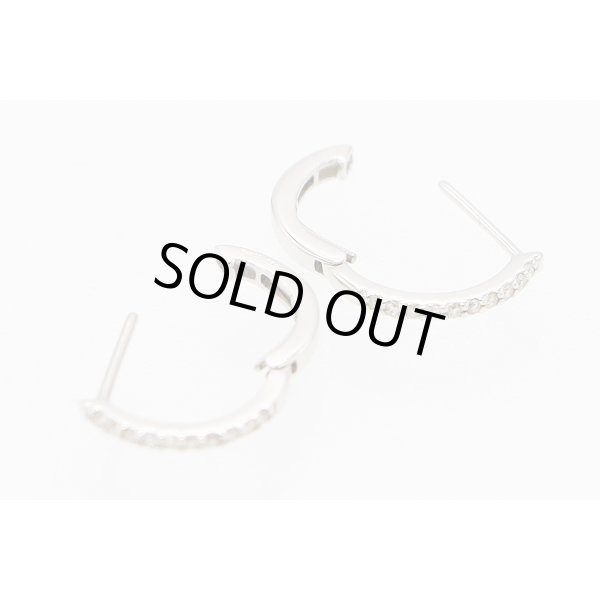 PT900 ダイアイリフープピアス 0.05ct*2 1.50g