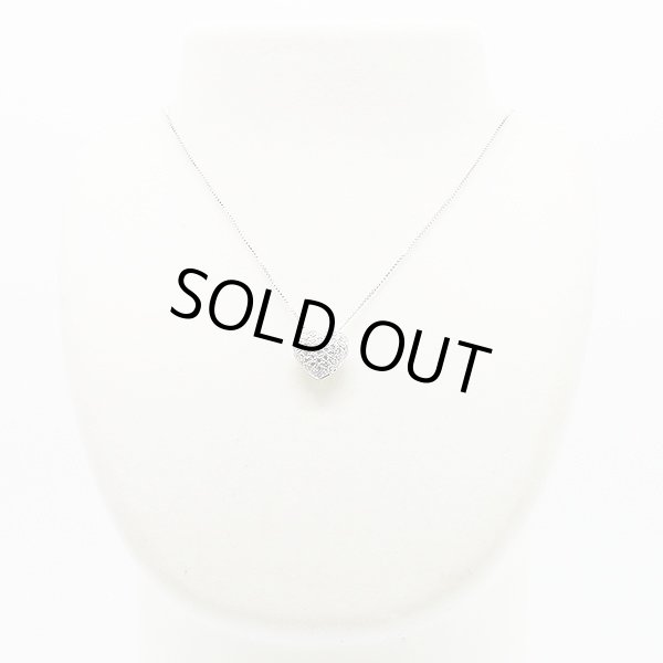 K18WG ダイアイリペンダントネックレス 1.00ct 7.40g　装着イメージ