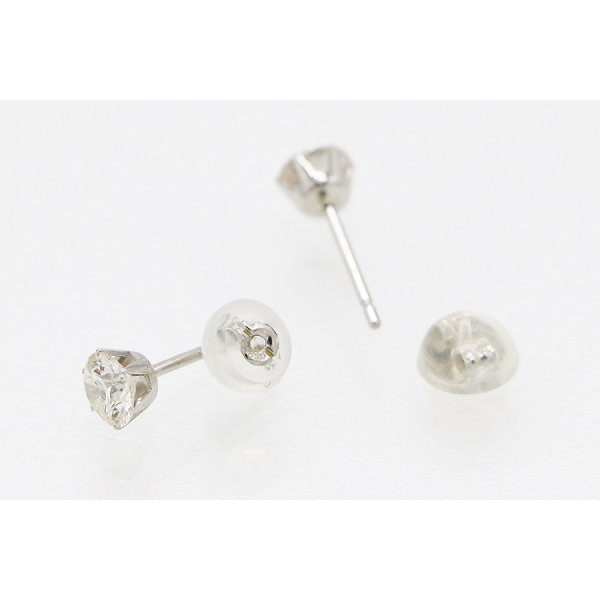 PT900 ダイアイリピアス 0.36ct*2 0.80g　キャッチ