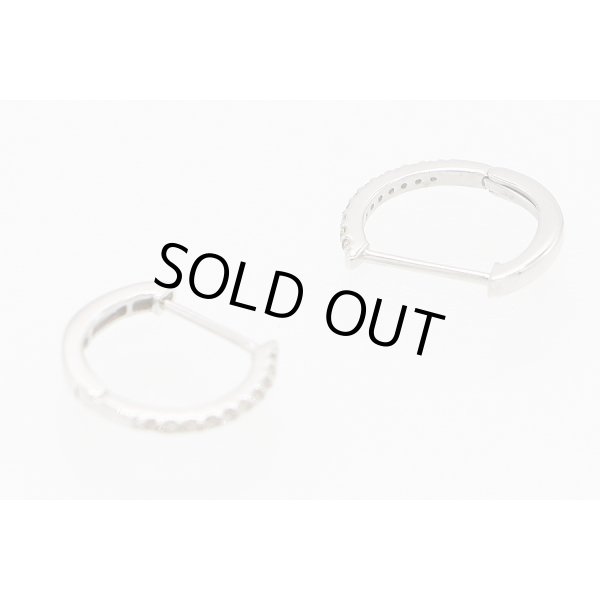 PT900 ダイアイリフープピアス 0.05ct*2 1.50g