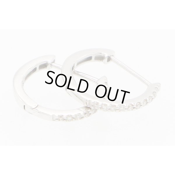 PT900 ダイアイリフープピアス 0.05ct*2 1.50g　拡大