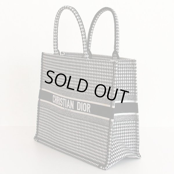 クリスチャンディオール ブックトート ラージ M1286ZRPI_M081 ブラック／ホワイト　サイド