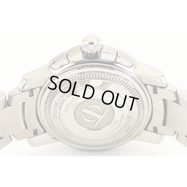 ボーム＆メルシー　ケープランド　クロノグラフ　６５３５２　黒文字盤　グレーインダイアル　裏面拡大