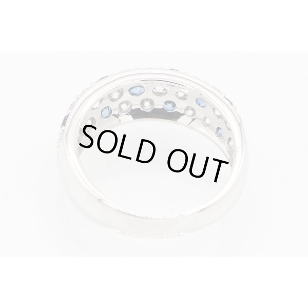 ミキモト K18WG サファイアダイアイリリング 0.65ct 1.04ct 4.30g　内側