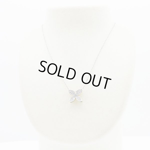 ミキモト K18/WG シェルルビーダイアイリペンダントネックレス 0.04ct 0.32ct 8.50g　装着イメージ　表面