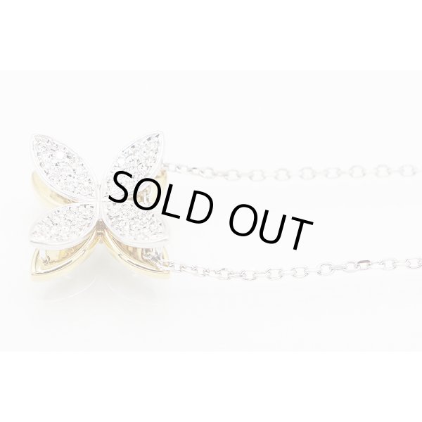 ミキモト K18/WG シェルルビーダイアイリペンダントネックレス 0.04ct 0.32ct 8.50g　サイド