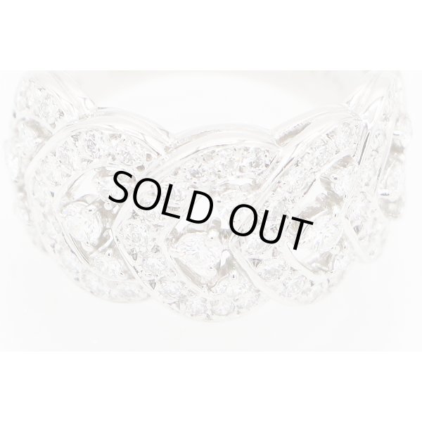 ミキモト PT950 ダイアイリリング 0.97ct 12.30g　拡大