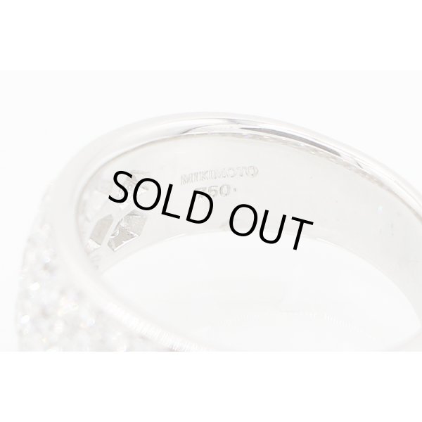 ミキモト 750WG ダイアイリリング 2.12ct 11.20g　刻印