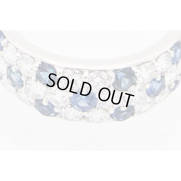 ミキモト K18WG サファイアダイアイリリング 0.65ct 1.04ct 4.30g　拡大