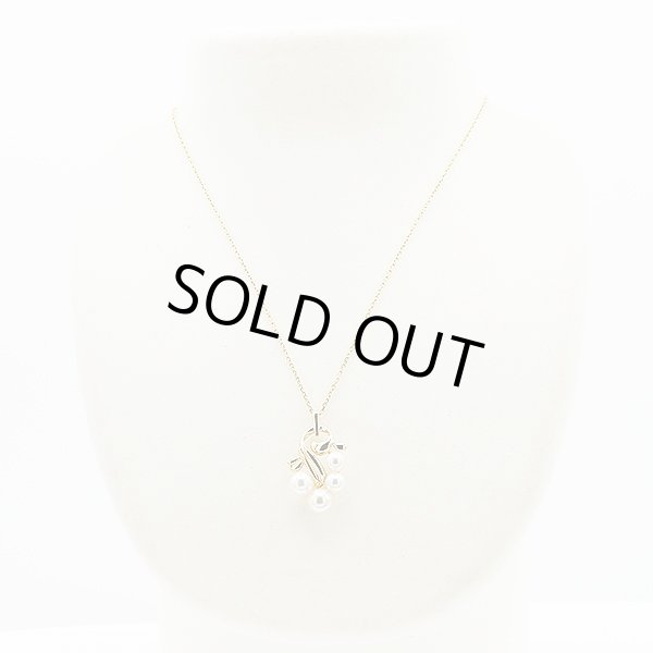 ミキモト K18 パールイリペンダントネックレス 5.70g　装着イメージ