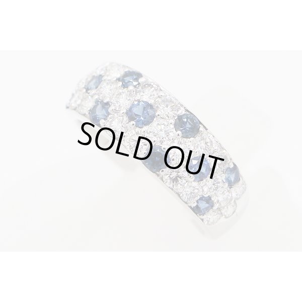 ミキモト K18WG サファイアダイアイリリング 0.65ct 1.04ct 4.30g　サイド