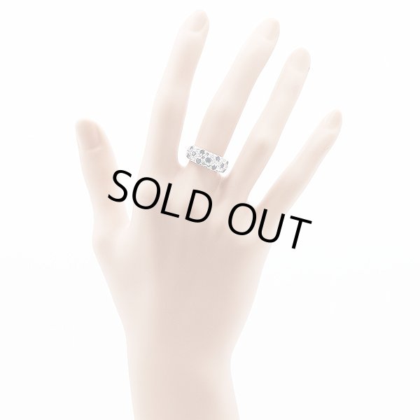 ミキモト K18WG サファイアダイアイリリング 0.65ct 1.04ct 4.30g　装着イメージ