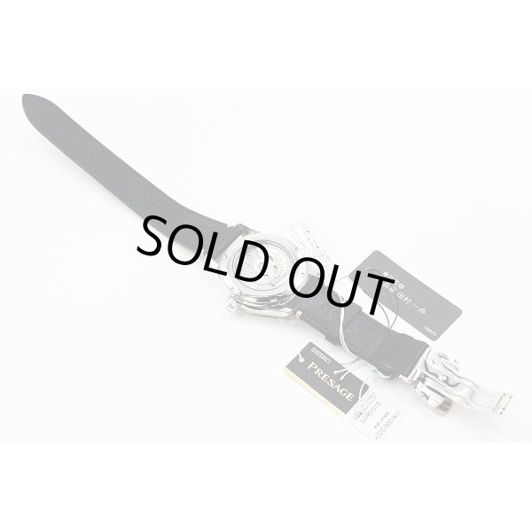 セイコー　プレサージュ　ＳＡＲＤ０１５　緑漆文字盤　革ベルト状態　裏面