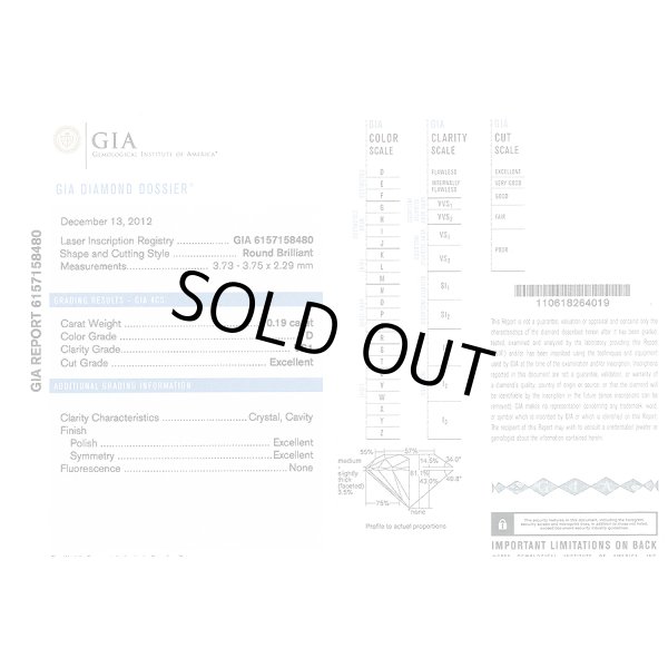 カルティエ　750PG バレリーナ ダイアイリリング 0.19ct 2.90g　GIA鑑定書