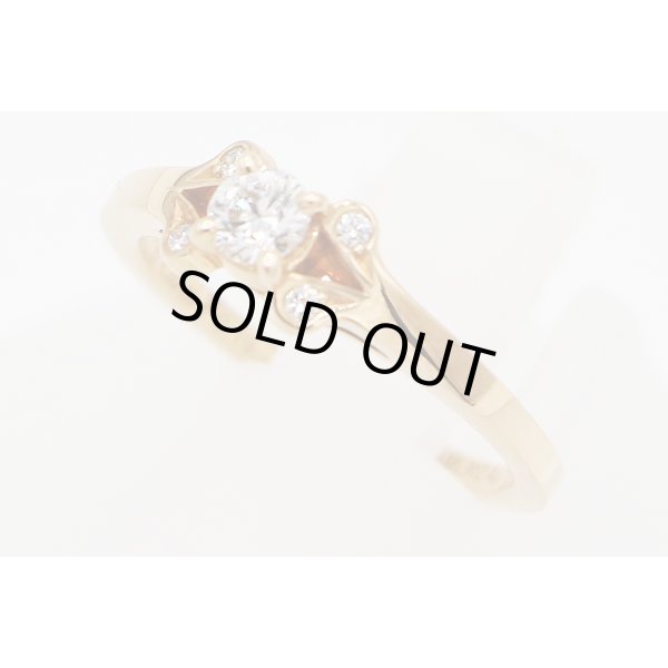 カルティエ　750PG バレリーナ ダイアイリリング 0.19ct 2.90g　サイド