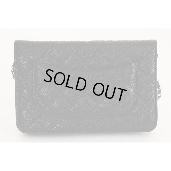 シャネル　チェーンウォレット AP0250 ブラック／SIV金具　裏面