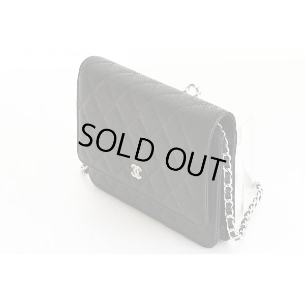 シャネル　チェーンウォレット AP0250 ブラック／SIV金具　サイド