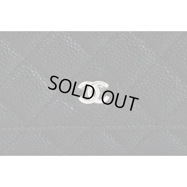 シャネル　チェーンウォレット AP0250 ブラック／SIV金具　表面拡大