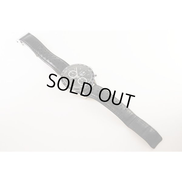 タグホイヤー　ニューカレラ　ＣＶ２０１０－４　黒文字盤　Ｆ・Ｍ・ファッジオ限定　革ベルト状態　表面