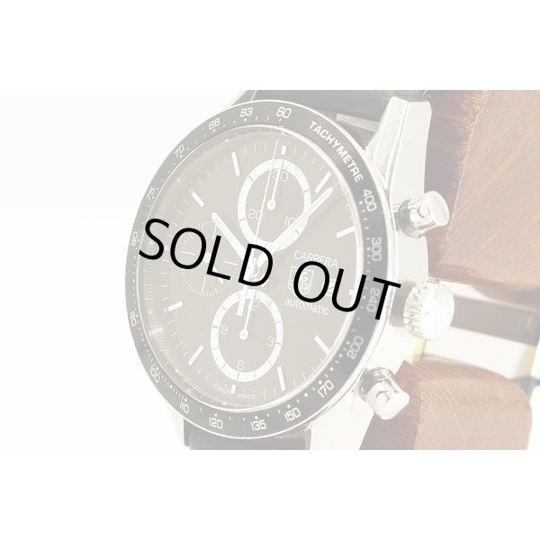 タグホイヤー　ニューカレラ　ＣＶ２０１０－４　黒文字盤　Ｆ・Ｍ・ファッジオ限定　サイド拡大