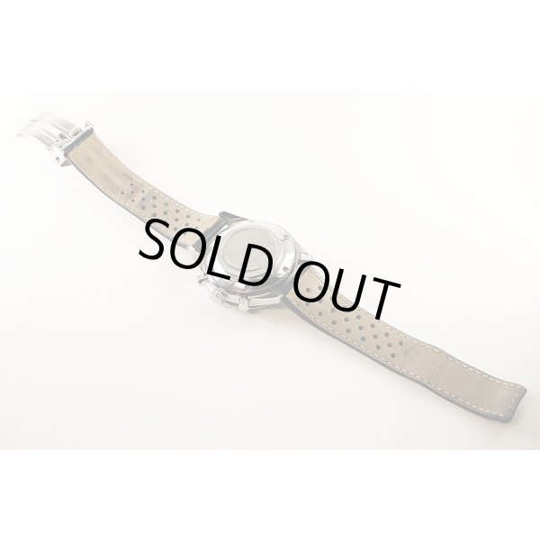 タグホイヤー　ニューカレラ　ＣＶ２０１０－４　黒文字盤　Ｆ・Ｍ・ファッジオ限定　革ベルト状態　裏面