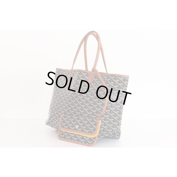 ゴヤール　サンルイPM ノワール／ナチュラル　サイド