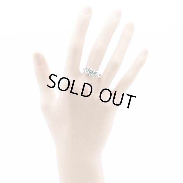 タサキ　PT900 トルマリンダイアイリリング 0.14ct 5.20g　装着イメージ