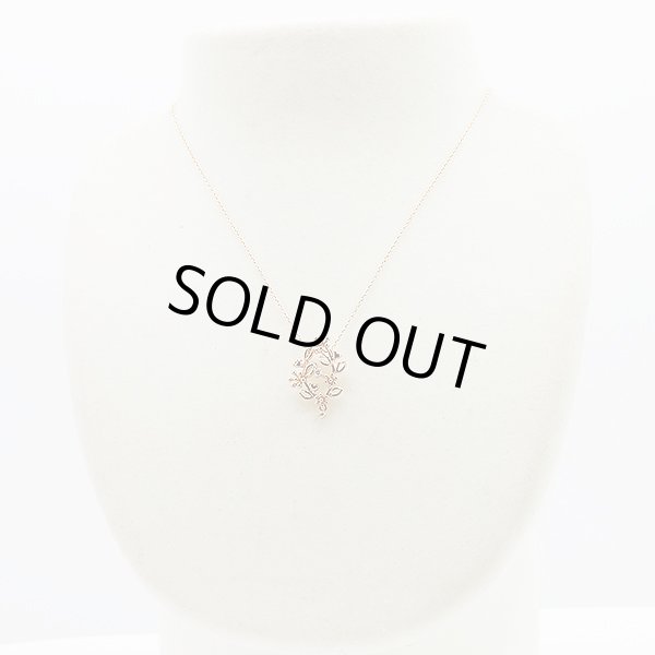 タサキ　K18PG ダイアイリペンダントネックレス 0.02ct 4.10g　装着イメージ