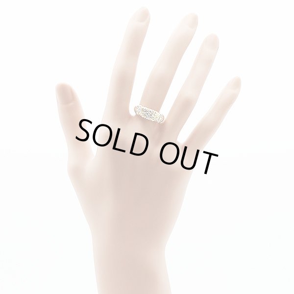 セイコージュエリー　K18 ダイアイリリング 0.35ct 6.40g　装着イメージ