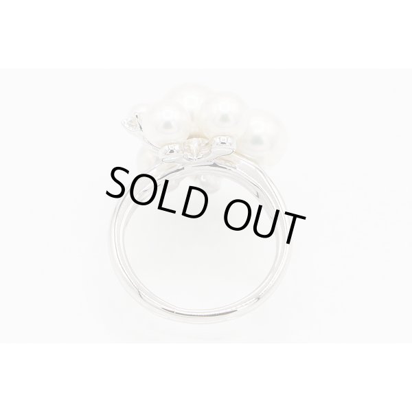 タサキ　PT900 パールダイアイリリング 0.07ct 8.60g　内側