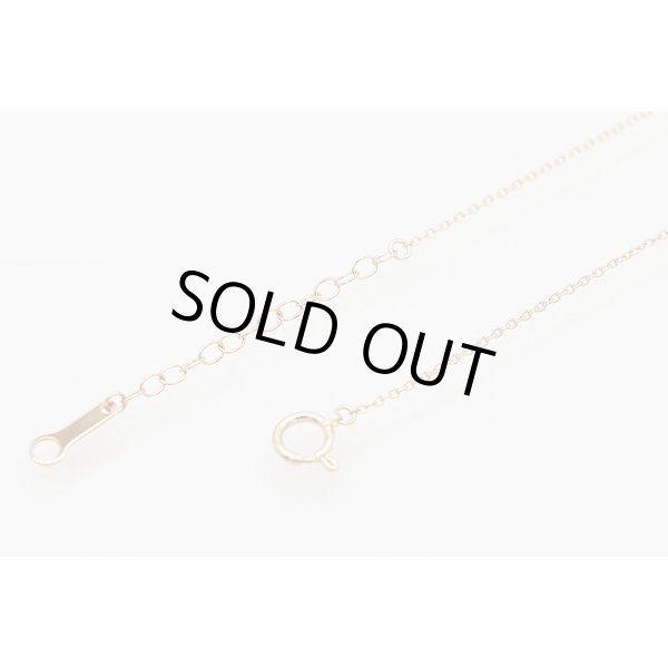 タサキ　K18PG ダイアイリペンダントネックレス 0.02ct 4.10g　留め具外したイメージ