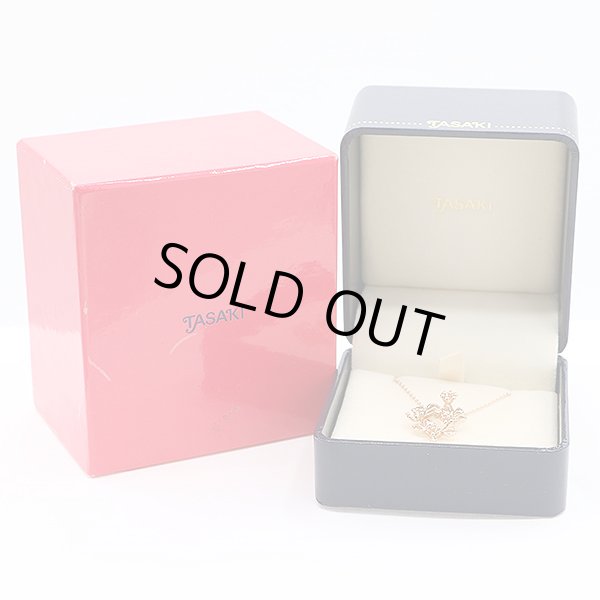 タサキ　K18PG ダイアイリペンダントネックレス 0.02ct 4.10g　箱