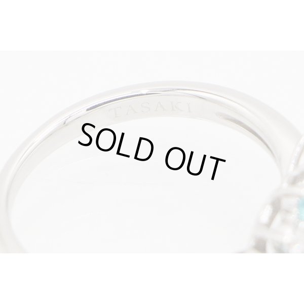 タサキ　PT900 トルマリンダイアイリリング 0.14ct 5.20g　刻印