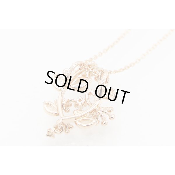 タサキ　K18PG ダイアイリペンダントネックレス 0.02ct 4.10g　裏面