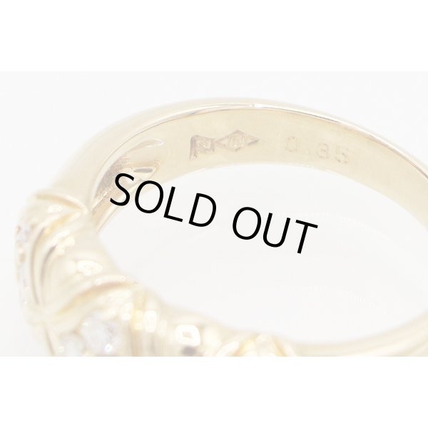 セイコージュエリー　K18 ダイアイリリング 0.35ct 6.40g　刻印(2)