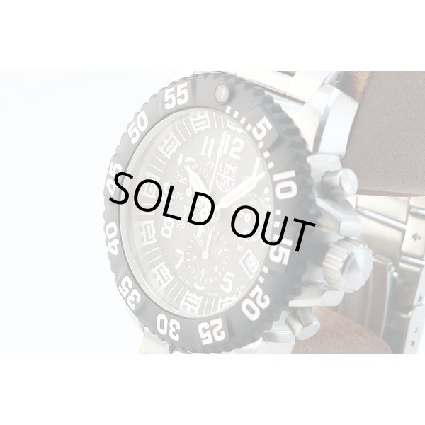 ルミノックス　３１８０　クロノグラフ　黒文字盤　サイド拡大