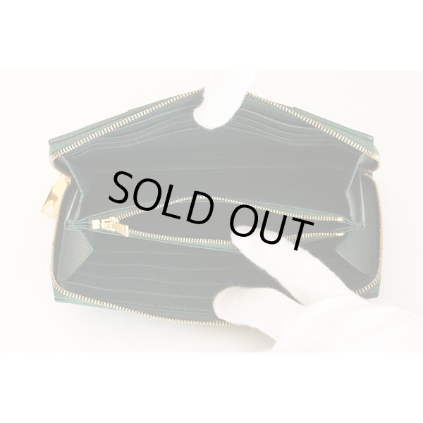 ボッテガヴェネタ　カセット ジップアラウンドウォレット ダークグリーン　中身